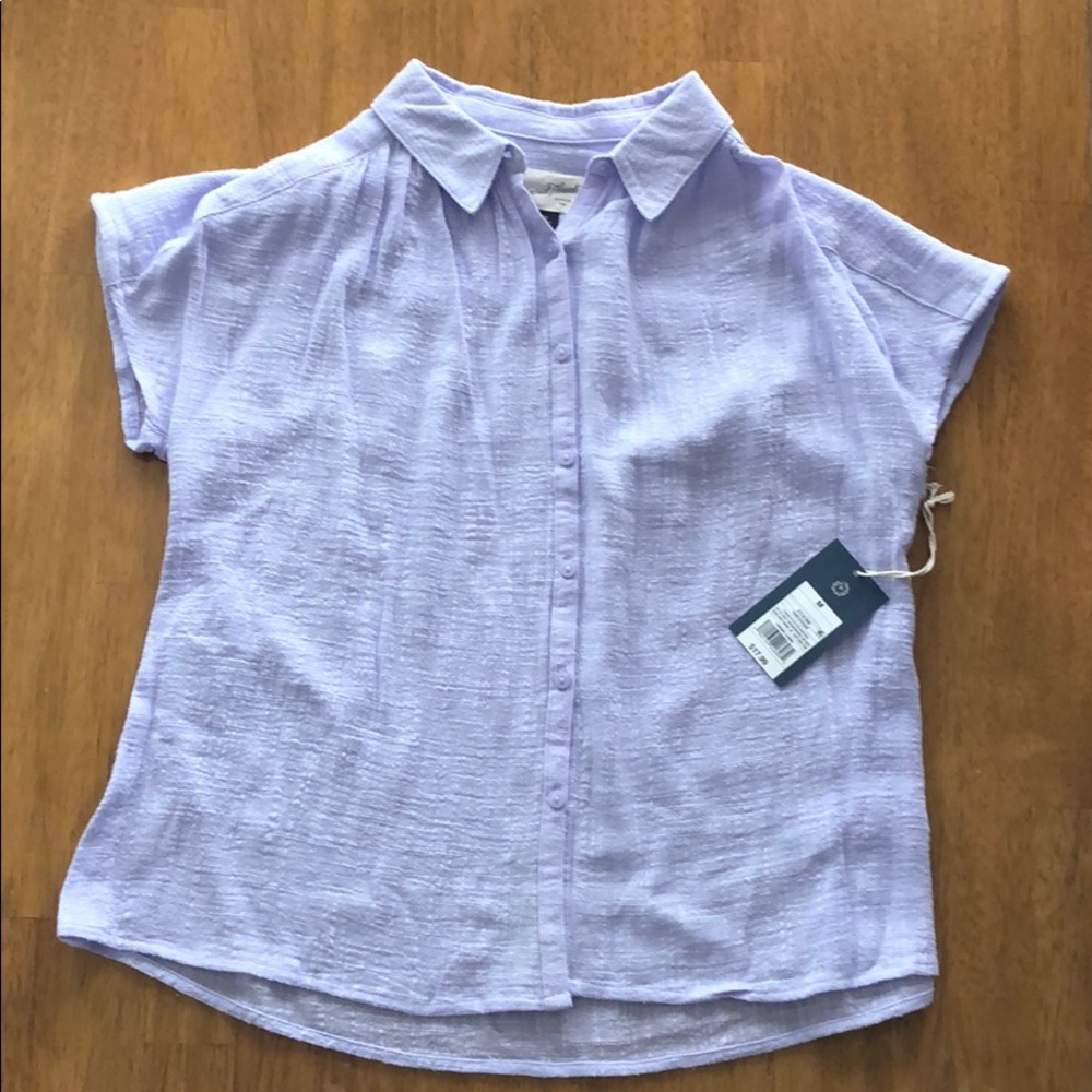 Lavender Universal threads button down top